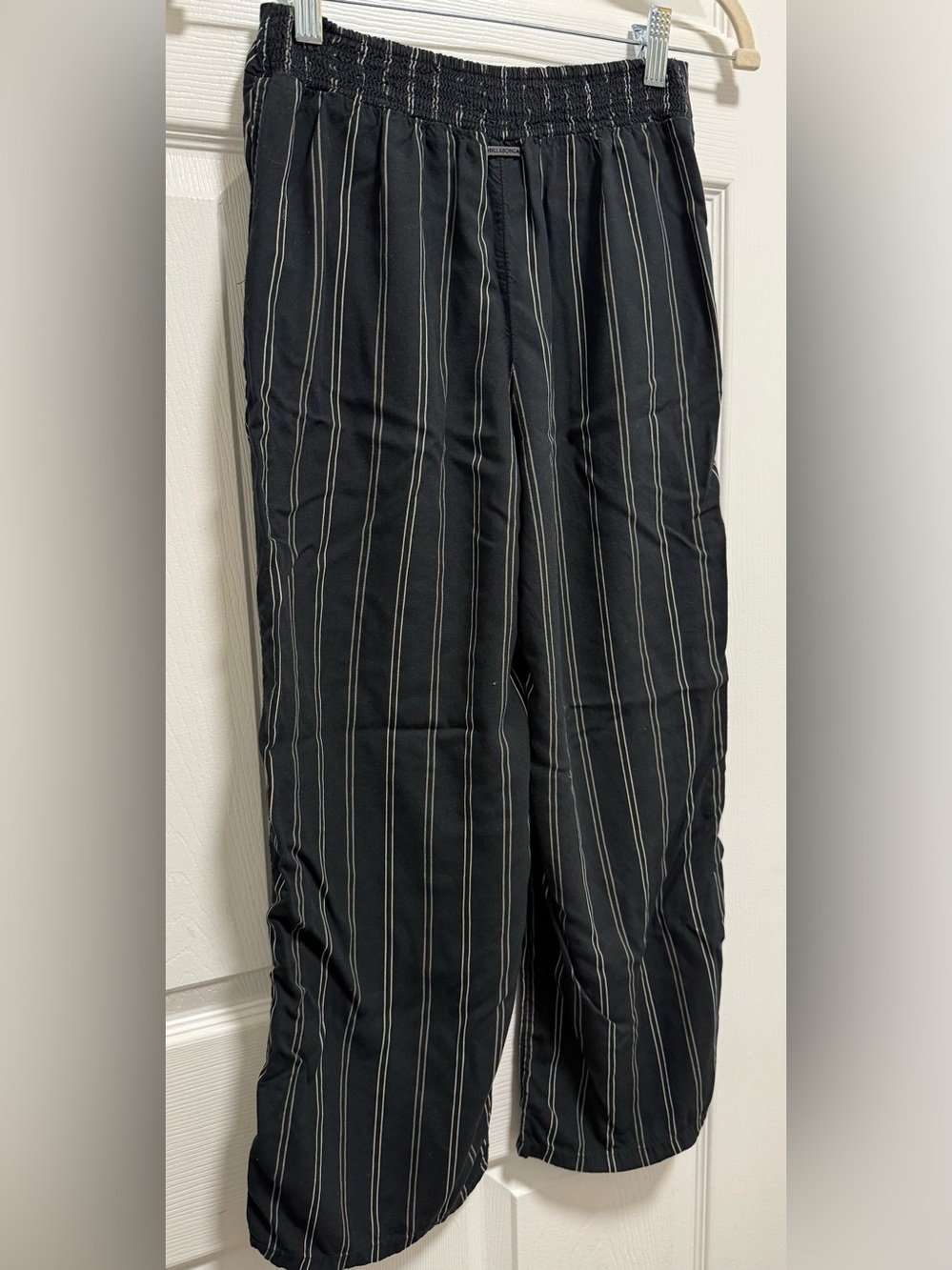 Billabong Black Rayon Pinstripe Pants Small - Picture 2 of 12
